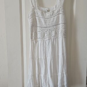 Jessica Simpson White Crochet Mini Dress